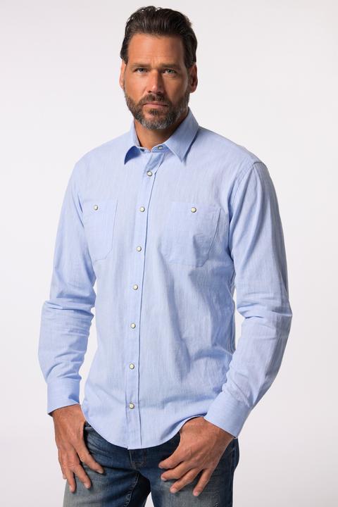 Produktbild JP1880 Hemd, Langarm, Leinenoptik, Kentkragen, Modern Fit (5XL)