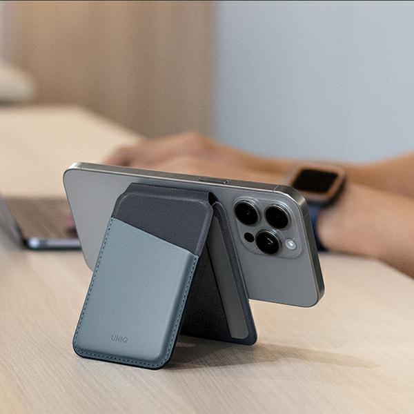Immagine prodotto Uniq Lyden DS magnetyczny portfel RFID e stojak na telefon szaro-czarny/grigio carbone-nero