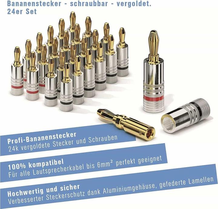 Produktbild Delock Bananenstecker - schraubbar - 24er Set