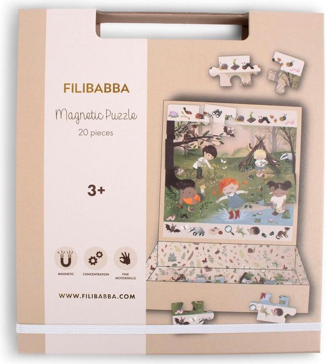 Actual product image Filibabba Magnetic puzzle - Enchanted forest (20 pieces)