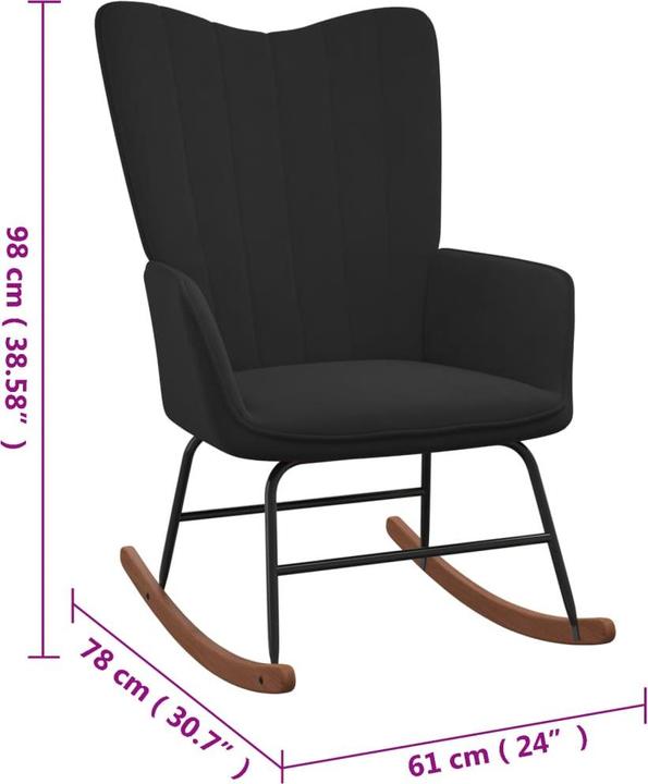 Actual product image vidaXL Schaukelstuhl mit Hocker