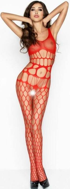 Passion Woman Bs032 Bodystocking Red One Size (One size)