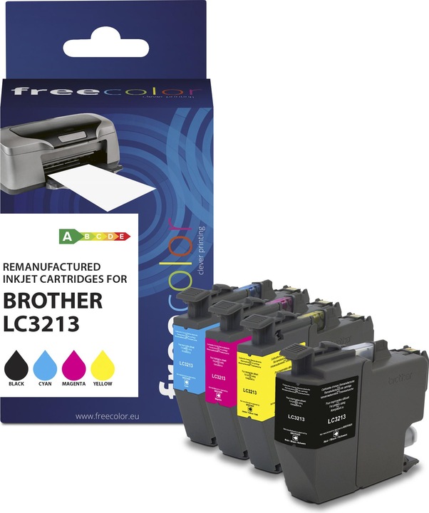 Actual product image Freecolor Cartridge Brother LC3213 Multipack BK/M/C/Y remanufactured (M, FC, C, Y)