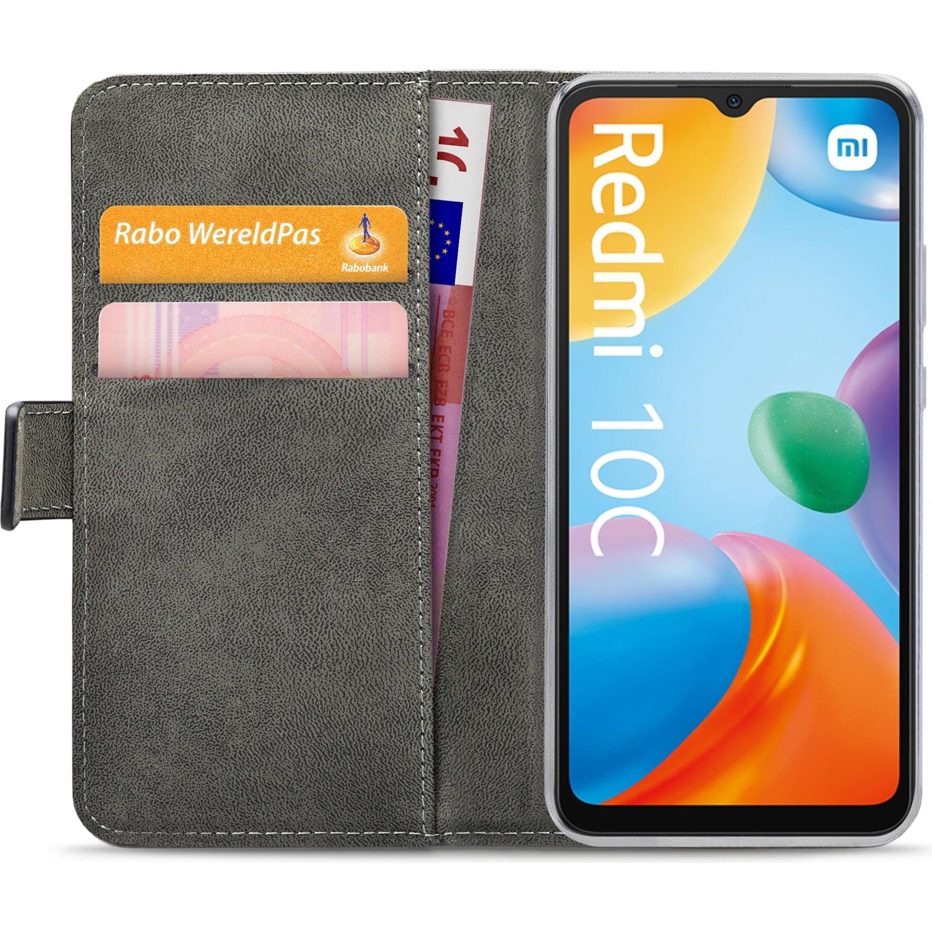 Mobilize Klassische Gelly-Geldbörse (Xiaomi Redmi 10C), Smartphone Hülle, Schwarz