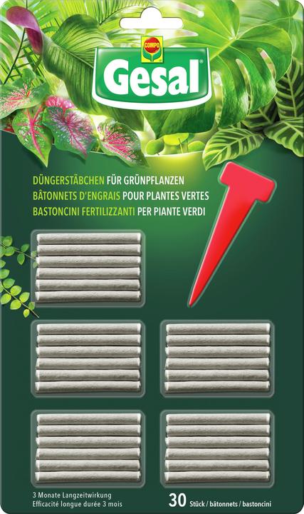 Image du produit Gesal Bâtonnets d'engrais pour plantes vertes (0.30 kg, 0.36 l)