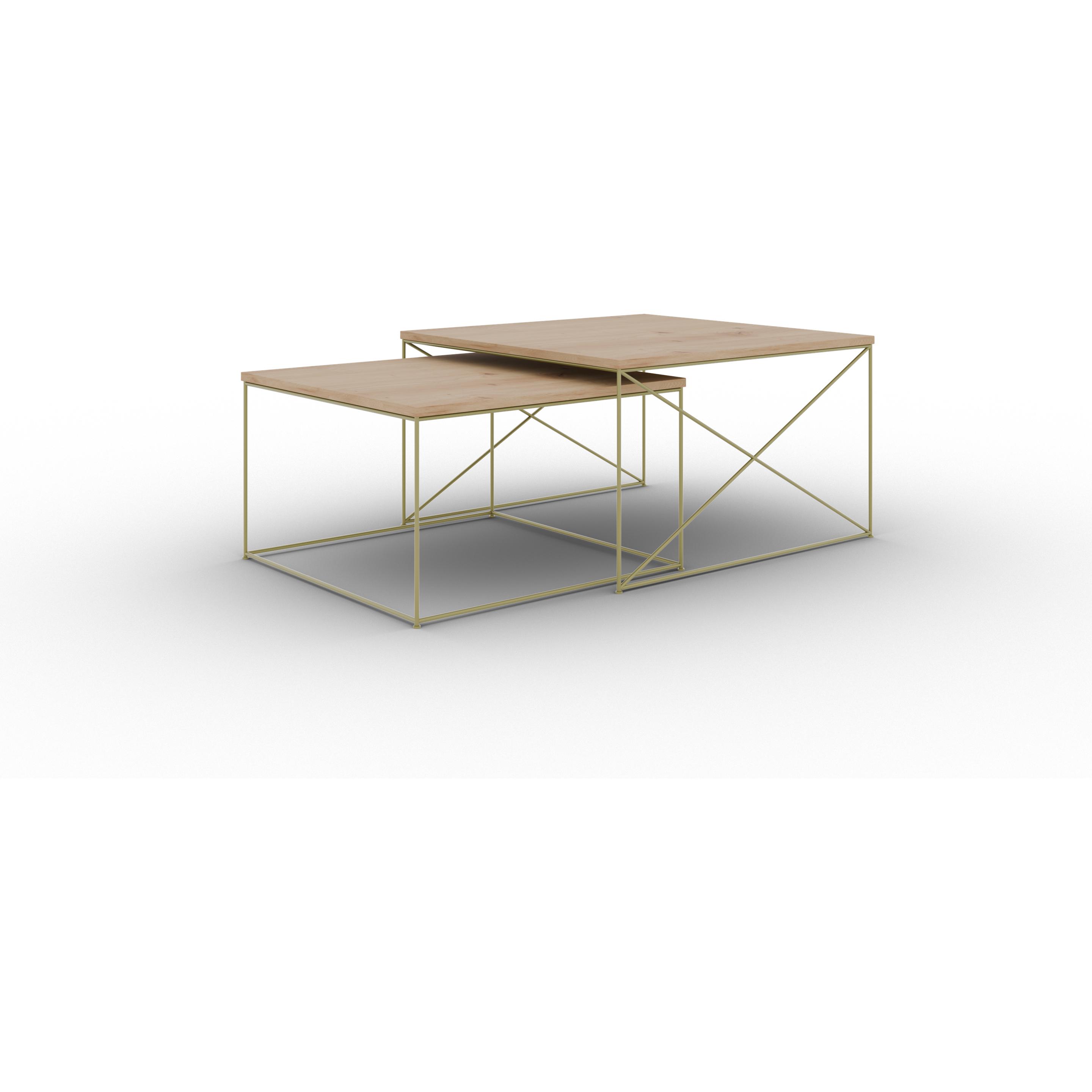 ADRK Furniture, Couchtisch + Beistelltisch, 2In1 (75 x 75 x 43 cm)
