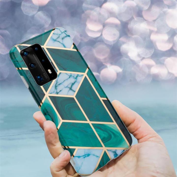 Image du produit Cadorabo Couverture IMD TPU Marbre coloré (Huawei P40)