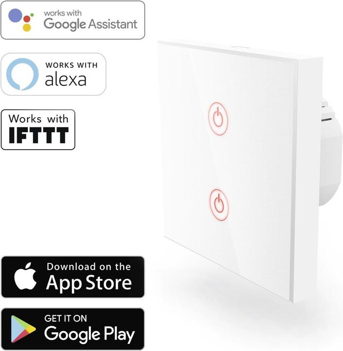 Actual product image Hama WiFi touch wall switch
