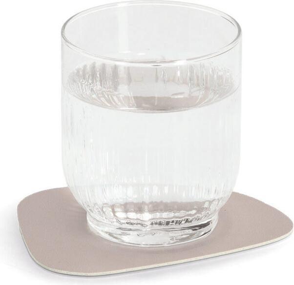Actual product image Zeller Present Glasuntersetzer-Set Kunstleder 2-farbig 4-teilig 10x12 cm (4x, Glass coaster)