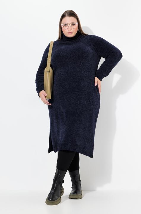 Produktbild Ulla Popken Chenille-Kleid, Strukturstrick, Rollkragen, Langarm (46, 48)
