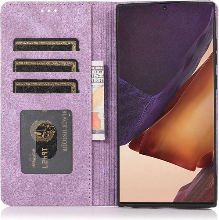 Produktbild Cover-Discount Vintage Flip Case Hülle violett (Samsung Galaxy S24 Ultra)