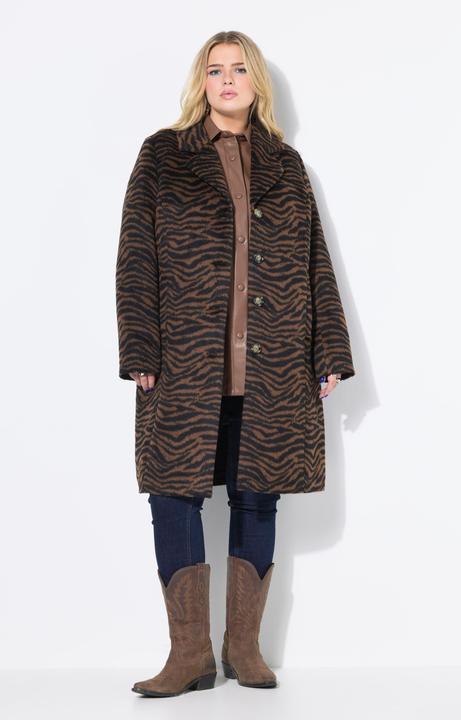 Produktbild Studio Untold Mantel, Zebra-Muster, Revers, Komplettfutter