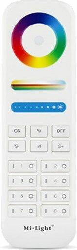 Image du produit Milight Télécommande 8 zones RGB+KW/WW (RGBCCT), support mural inclus