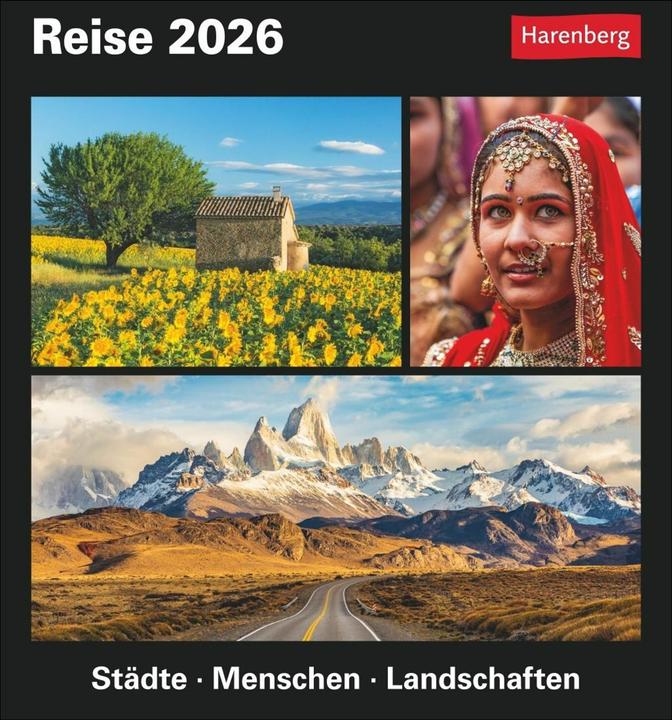 Produktbild Harenberg Reise Tagesabreisskalender 2026 - Kulturkalender - Städte, Menschen, Landschaften (Deutsch)