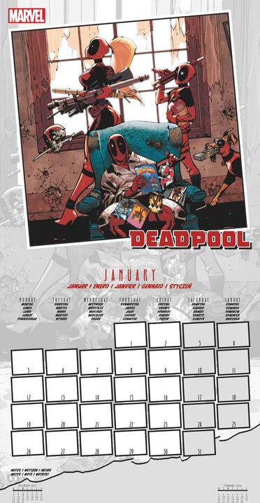 Image du produit Pyramid Marvel Deadpool Square Calendar 2026 30x30 (30 x 30 cm)
