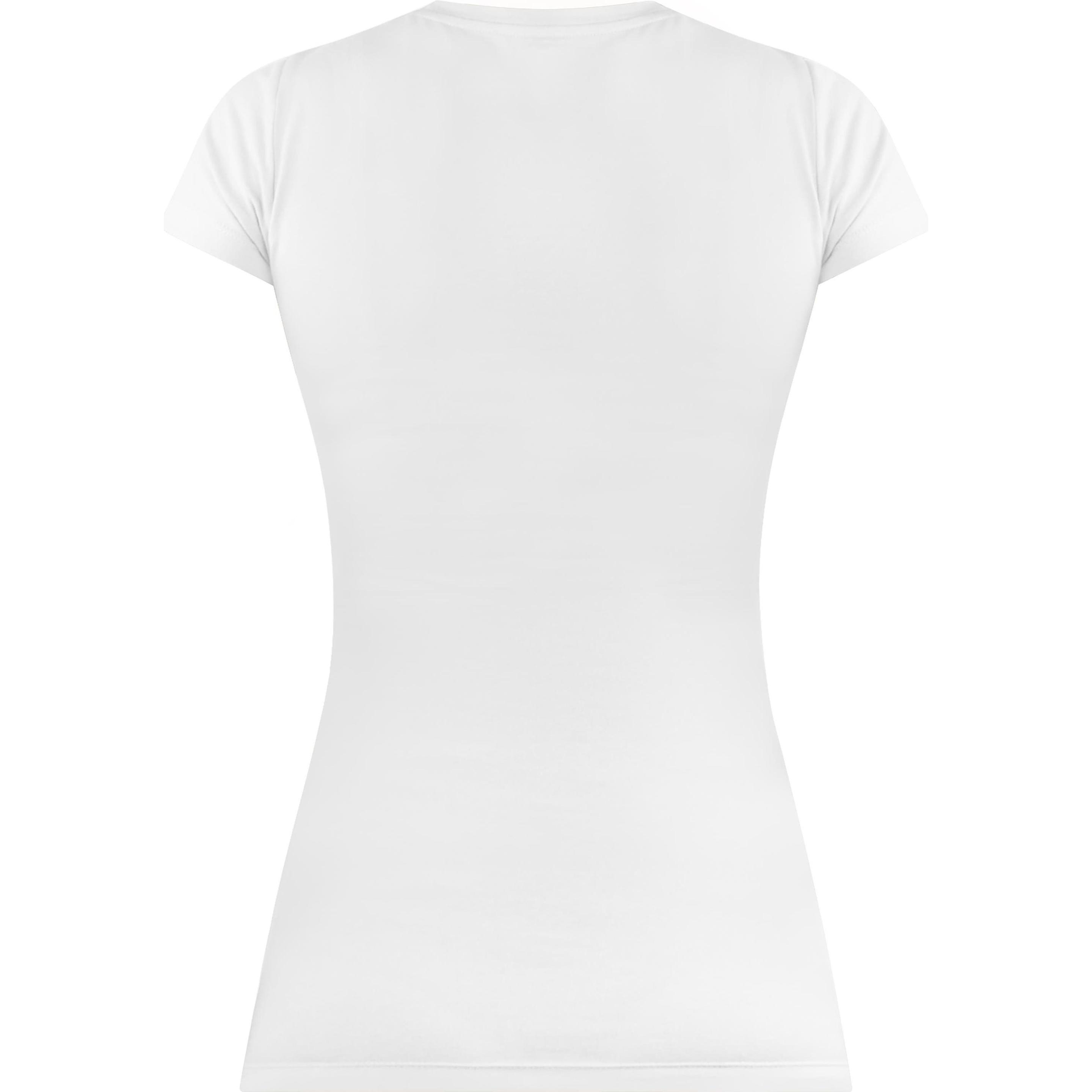 Thumbnail - Normani, Damen, Shirt, Figurbetontes T-Shirt mit V-Ausschnitt Siena, Weiss, (XS)