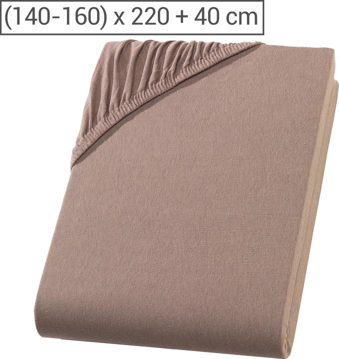 Produktbild Casativo Premium Spannbetttuch für Boxspringbett & Wasserbett - Nougat, 140-160x220 cm - 190g/m2 (140-160 x 220 cm)
