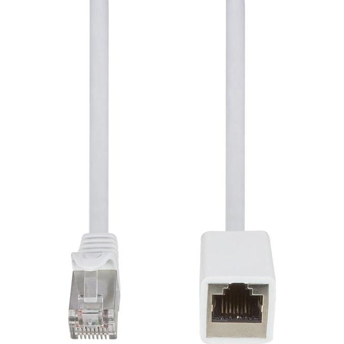 Thumbnail - LogiLink Patchkabelverlängerung Premium, Kat.6A, 3.0 m, weiss RJ45-Stecker (S/FTP, CAT6a, 3 m), Netzwerkkabel