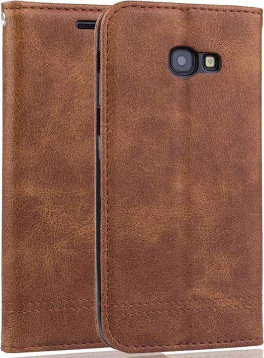 Produktbild König Design Handyhülle für Samsung Galaxy A5 (2017) Schutztasche Wallet Cover 360 Case Braun (Samsung Galaxy A5 (2017))