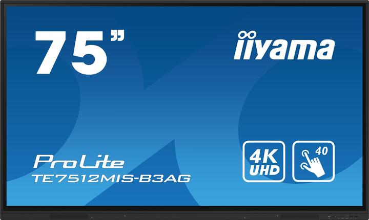 iiyama TE7512MIS-B3AG Touch 75" UHD (3840 x 2160 Pixel, 75")