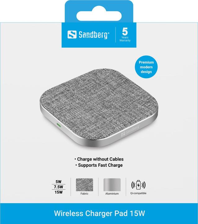 Actual product image Sandberg Wireless Charger Pad (15 W)