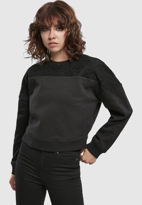 Produktbild Urban Classics Ladies Short Oversized Lace Inset Crew (M)