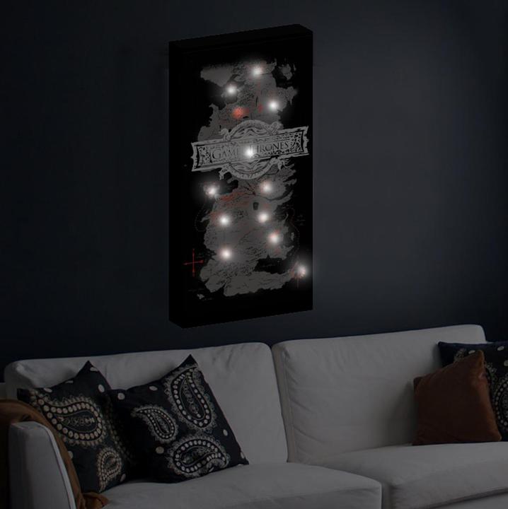 Produktbild Game of Thrones Canvas mit 6 LED Lichtern