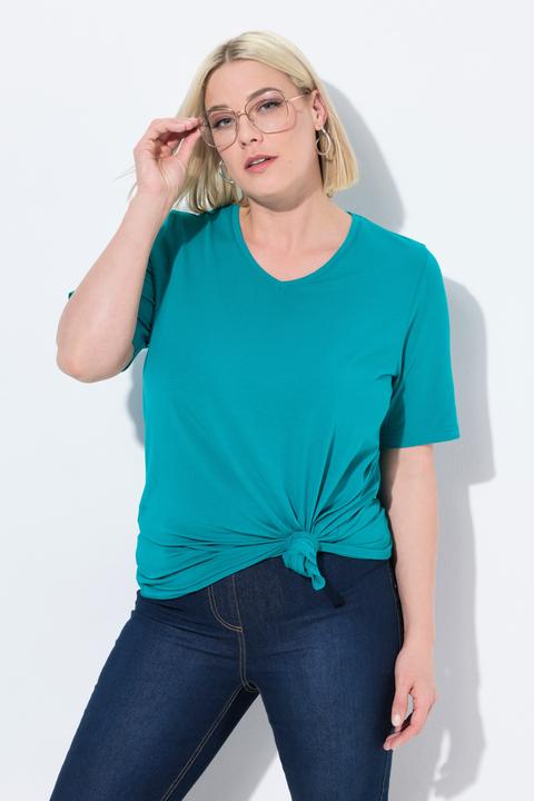 Produktbild Ulla Popken T-Shirt, A-Linie, V-Ausschnitt, Halbarm (56)