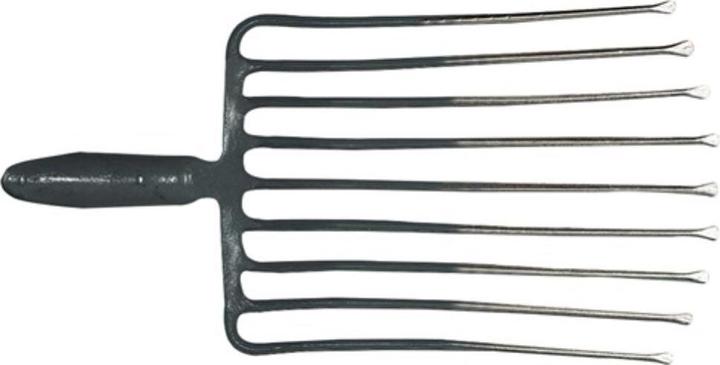 Actual product image Krumpholz Stone fork 9, tine length 330 mm w. spring socket, without handle Steel, red-silver lacquered
