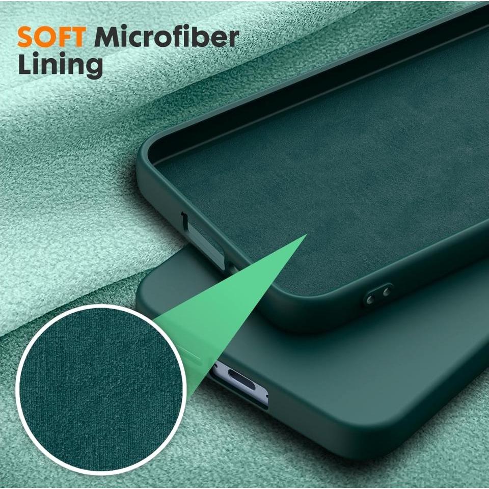 Thumbnail - Screenguard Samsung Galaxy A55 5G Liquid Silicone Case Hülle (Samsung Galaxy A55), Smartphone Hülle, Grün