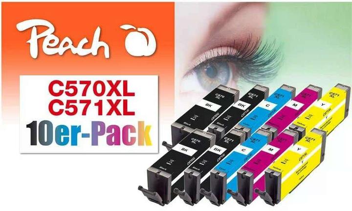 Produktbild Peach Tintenset Canon PGI-570XL Multi-10-Pack BK/C/M/Y (BK, C, M, Y)