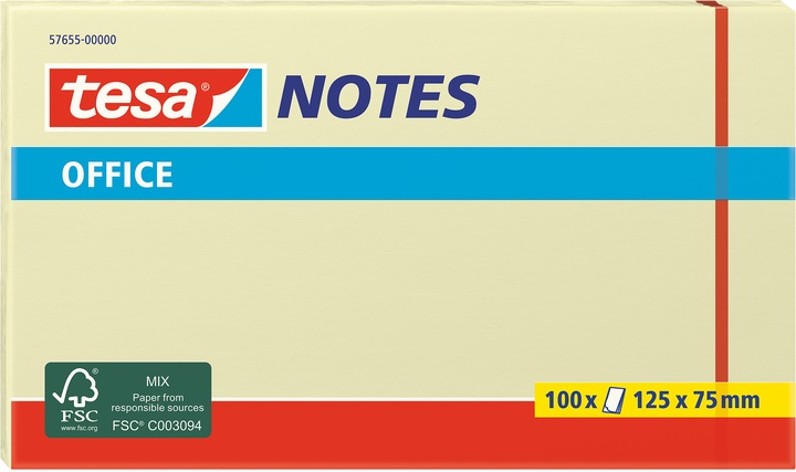 Produktbild tesa Notizblätter, Haftnotizen (75 x 125 mm)