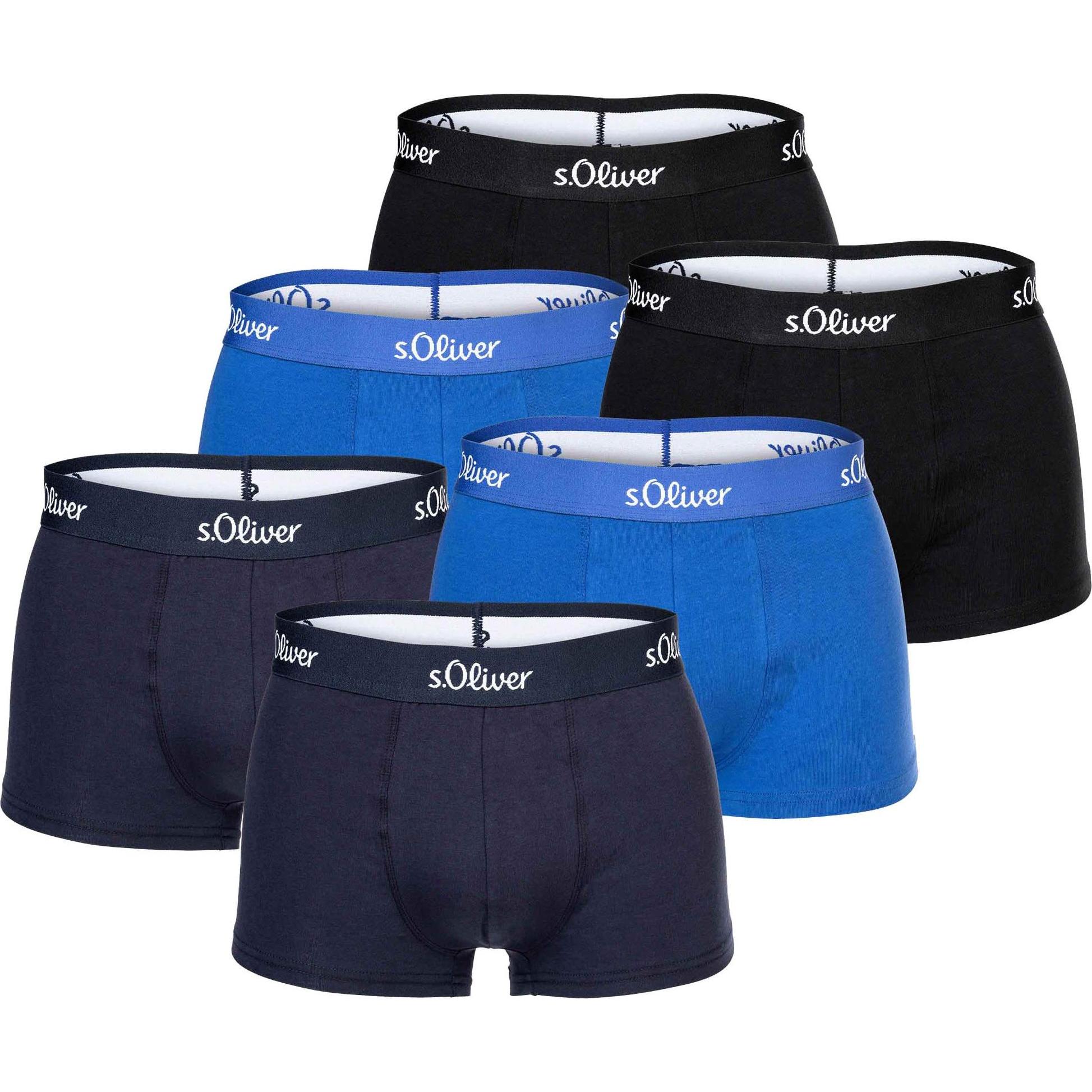 S.Oliver, Herren, Unterhosen, 6er Trunk (Hipster ), Mehrfarbig, (XXL, 6er Pack)