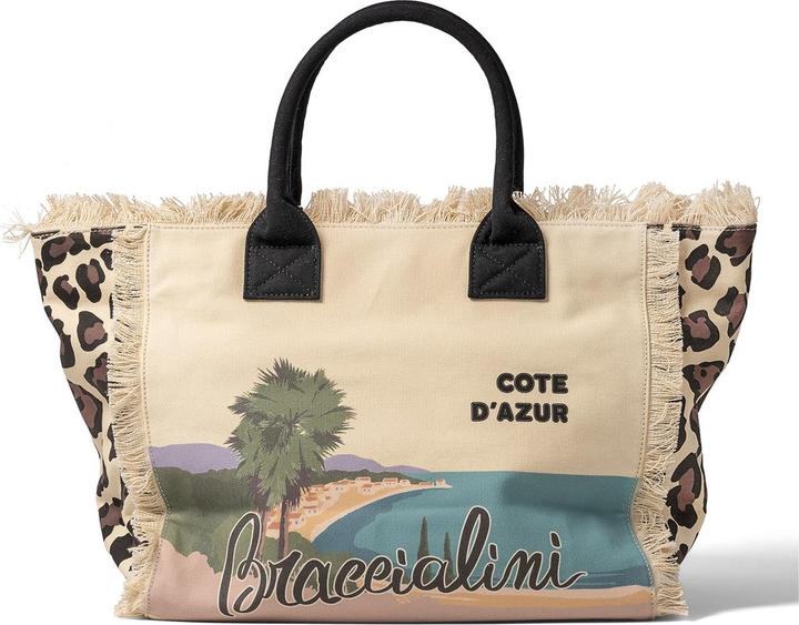 Immagine prodotto Braccialini Damen Handtasche - Modell Thalassa - 100% Baumwolle - 40.0 X 31.5 X 21.5 Cm