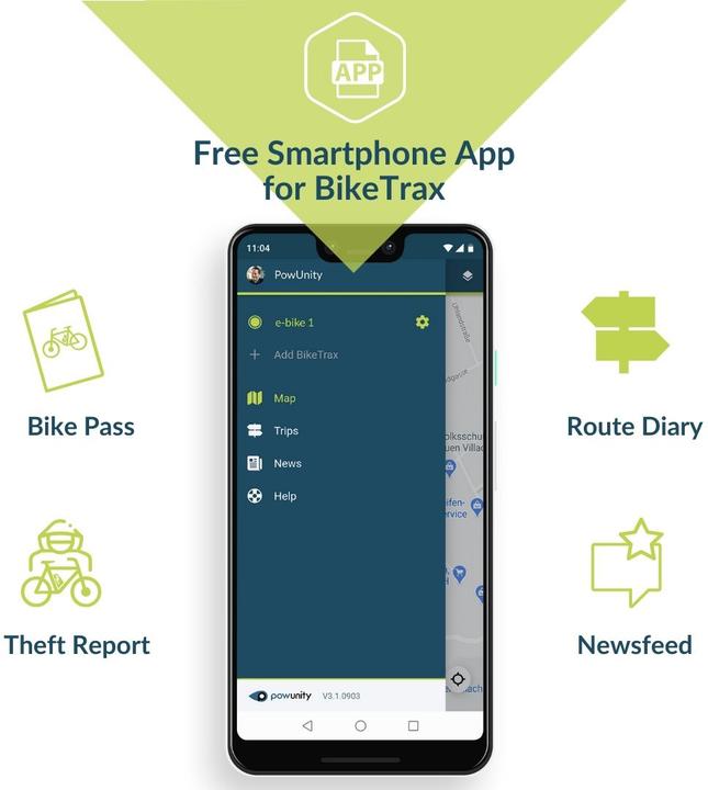 Actual product image Aptel BikeTrax Locator, Yamaha