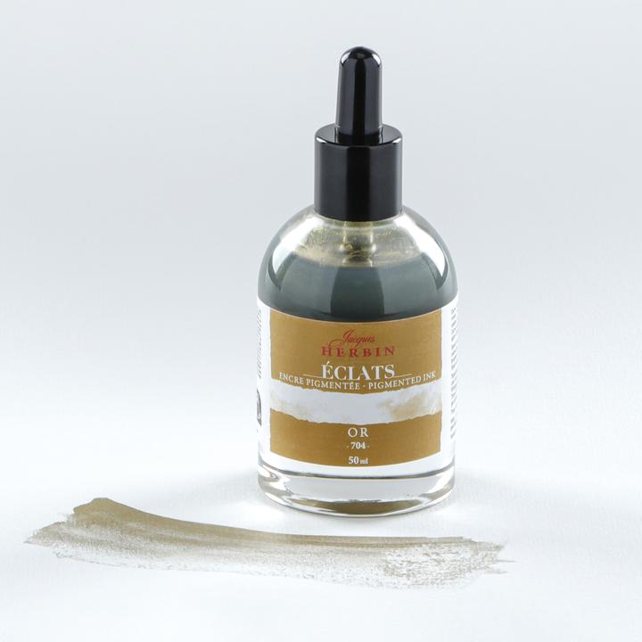 Actual product image Jacques Herbin Aquarelltine Éclats (Gold, 50 ml)