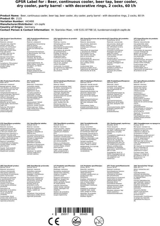 Produktbild Ich-zapfe Bierzapfanlage, Partyfass