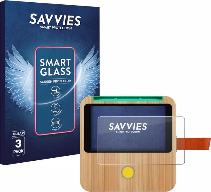 Savvies Panzer Schutzglas für tigerbox Touch/ Touch Plus Schutzfolie Displayschutz Display Schutz Glas