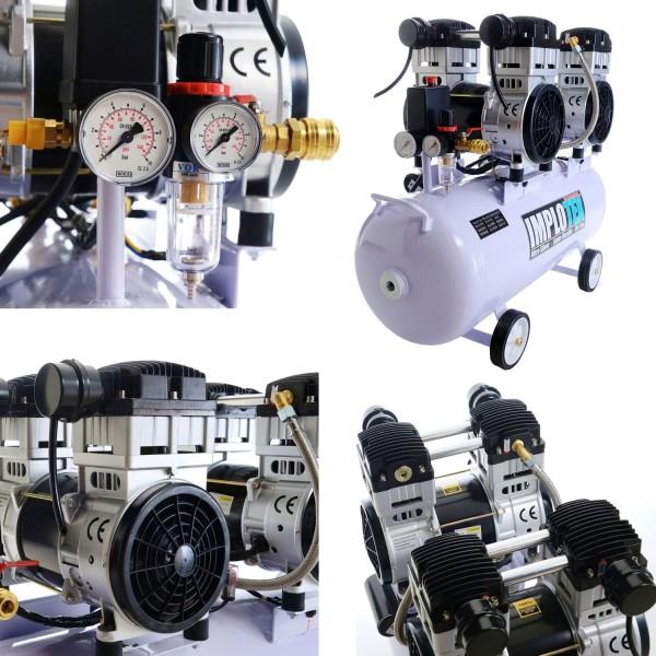 Immagine prodotto Implotex - Flüsterkompressor Leisekompressor 65dB, 3000W, 4PS Silent, 560L/min, ölfrei,Kompressor (8 bar, 65 l)