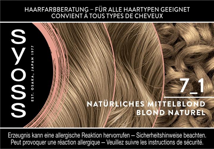 Produktbild Syoss Coloration 7 1 Natürliches Mittelblond (7_1 Natürliches Mittelblond)