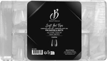 Immagine prodotto Beautynails Bna Tips Soft Gel Coffin Pre Buffed & Matte - 500 Pieces (Unghie artificiali)