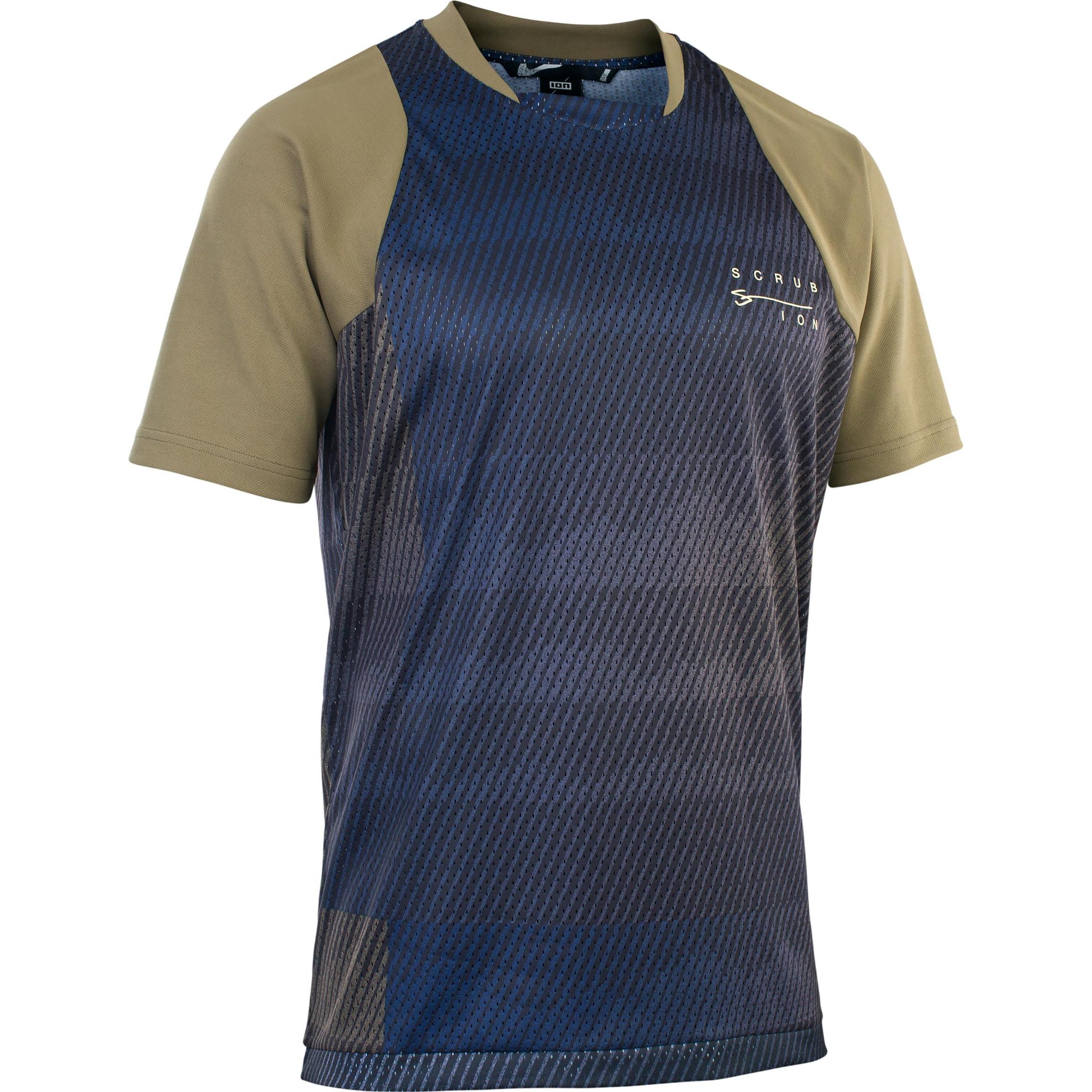 ION, Herren, Velotrikot, Bike Jersey Scrub SS men - dark-mud (48), Blau, 48