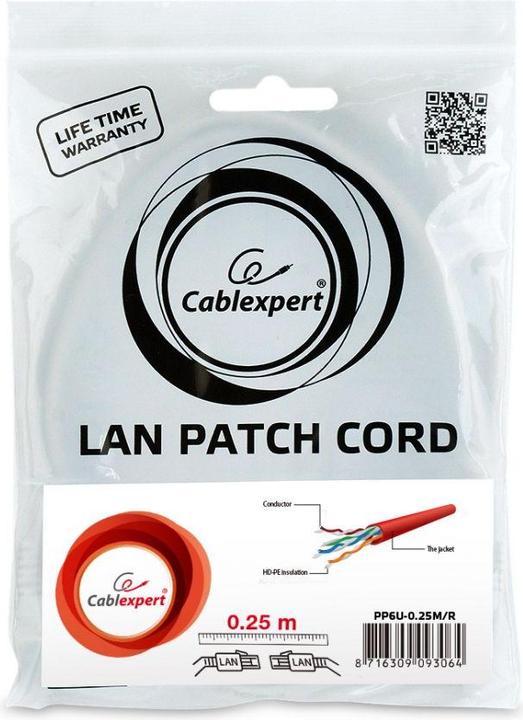 Produktbild Gembird Patch-Kabel (U/UTP, CAT6, 0.25 m)