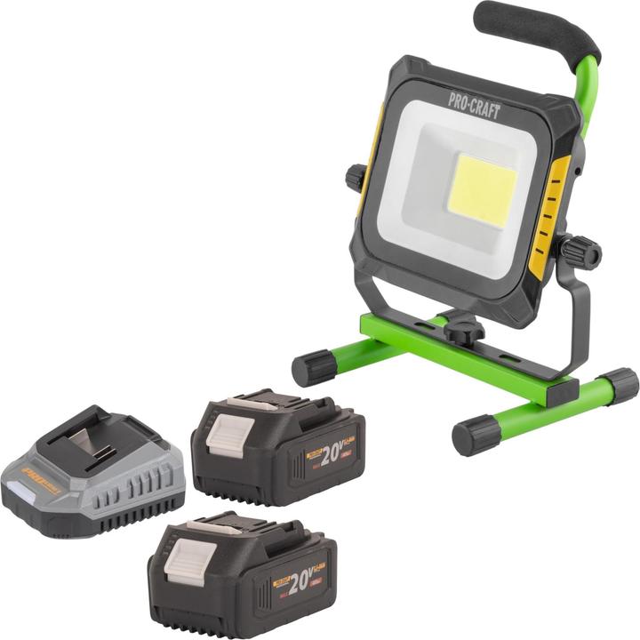 Produktbild Procraft LP20 Akku LED Strahler 20 V IP 20 + 2x Akku 4,0 Ah + Ladegerät