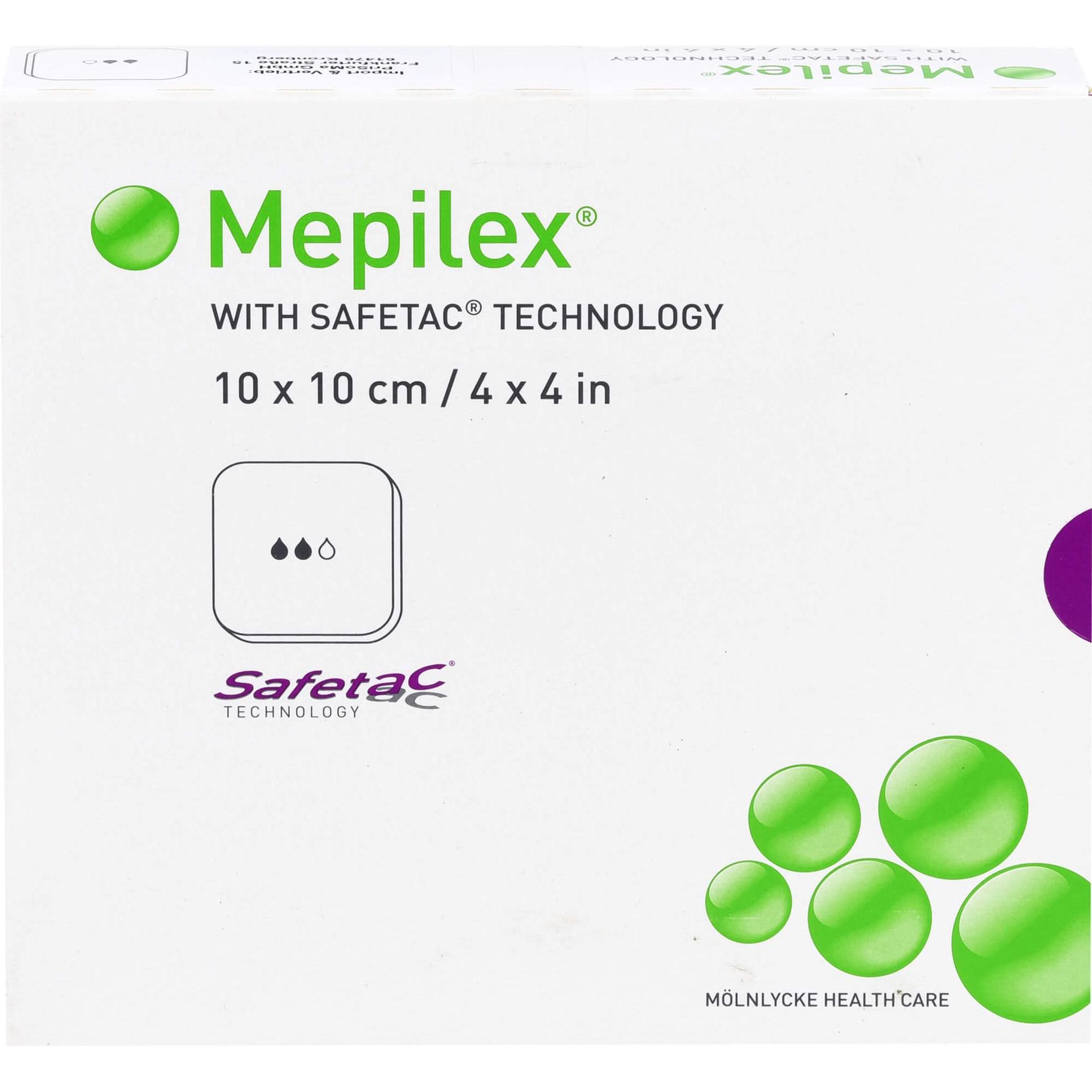 Mepilex, Verbandsmaterial, 10x10 cm Schaumverband, 5 St VER
