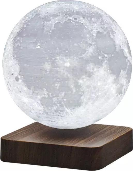 Actual product image Geschenkidee (Ø14cm) Floating LED moonlight with wooden base