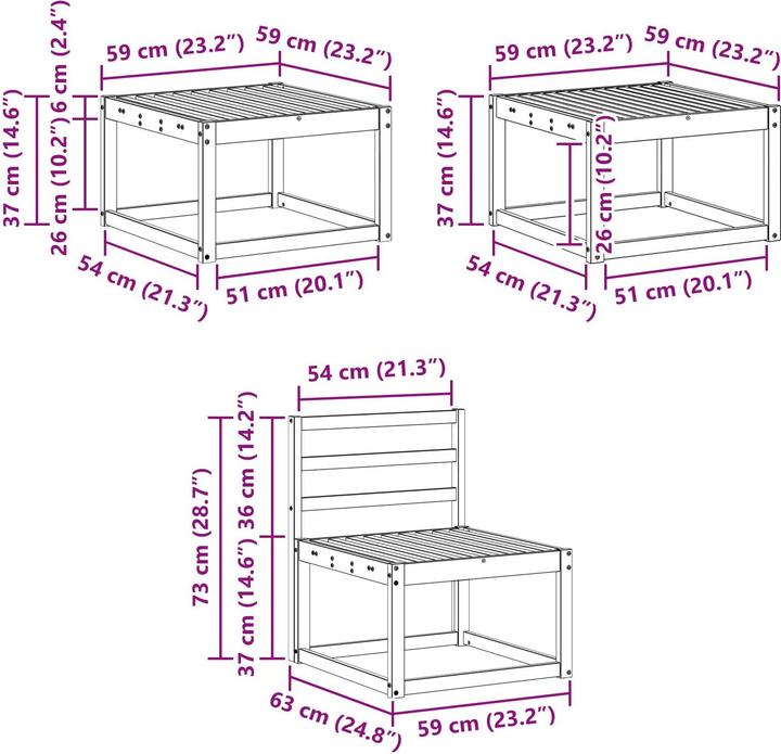 Produktbild vidaXL Outdoor-Sofa