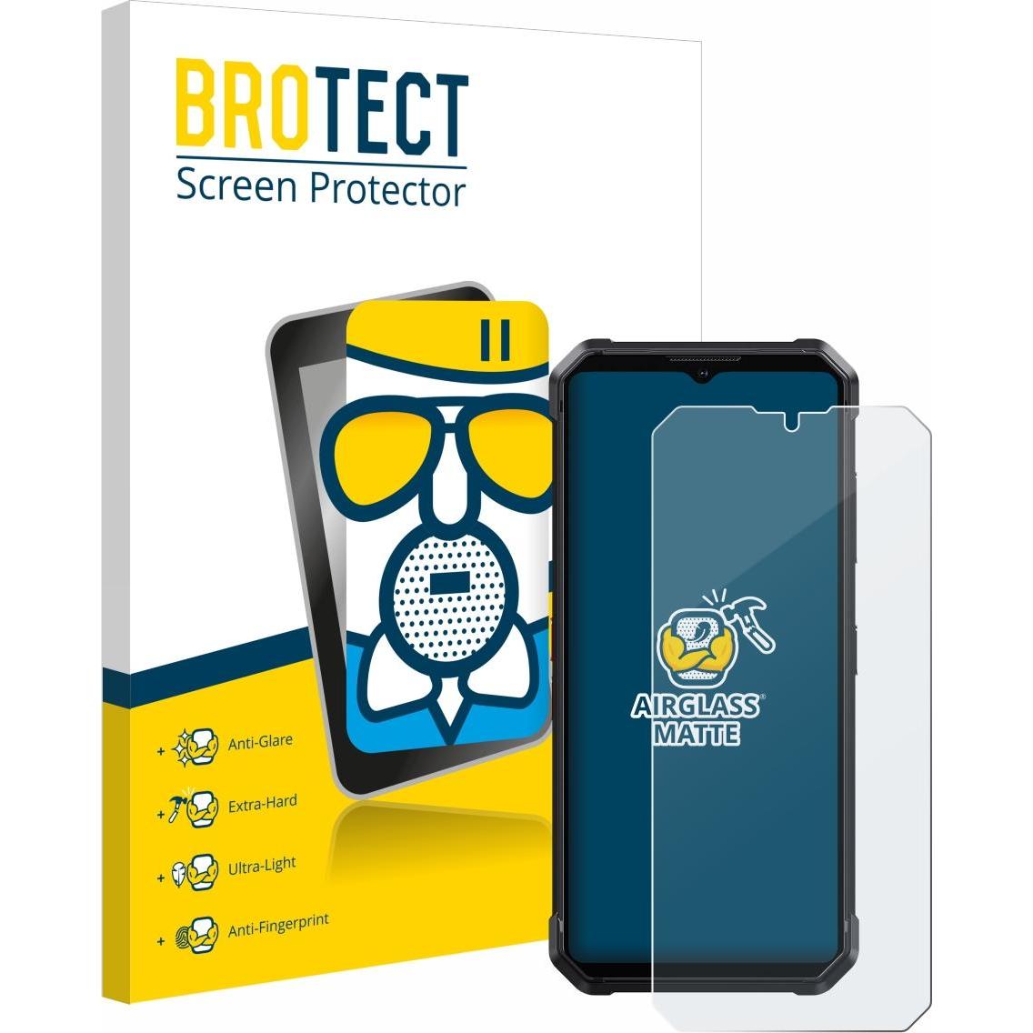 BROTECT Schutzglas Schutzfolie Glas Folie Displayschutz matt, Smartwatch Schutzfolie, Grau