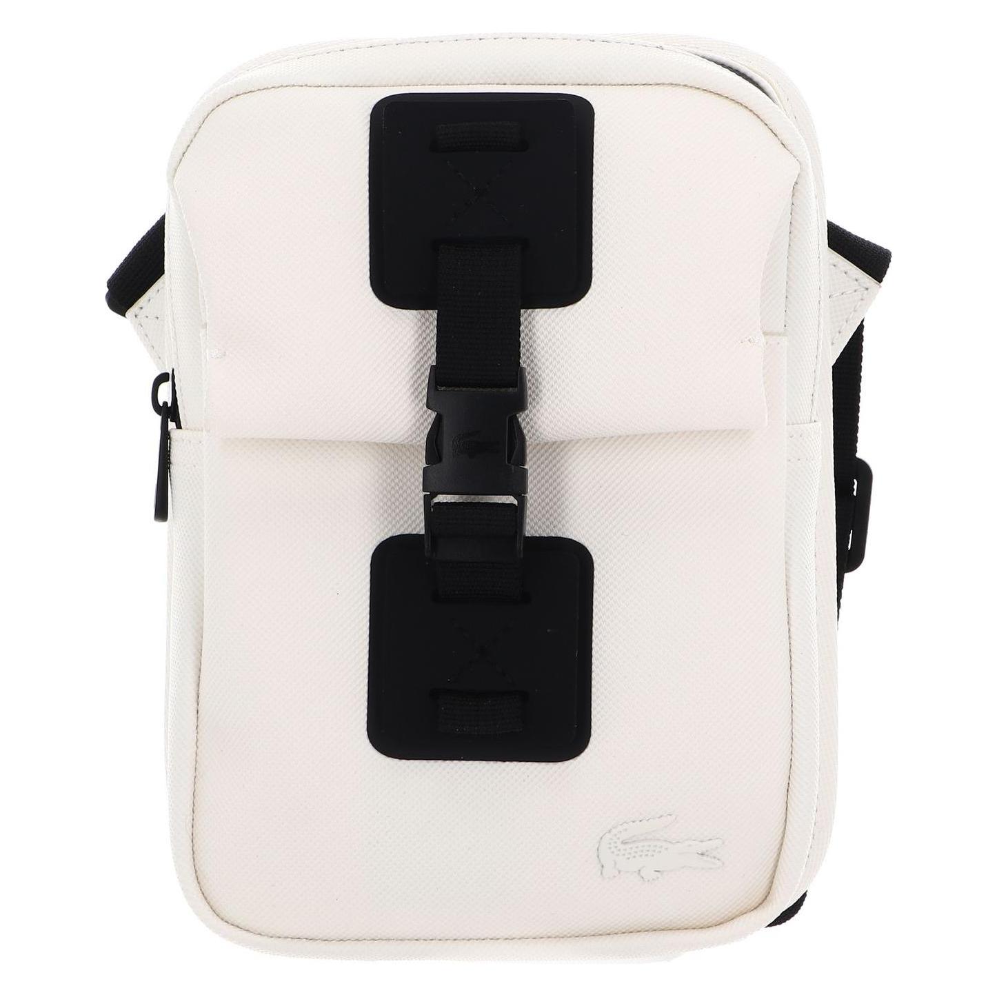 Lacoste, Herren, Handtasche, Naos Vertical Crossover Bag, Beige, Schwarz