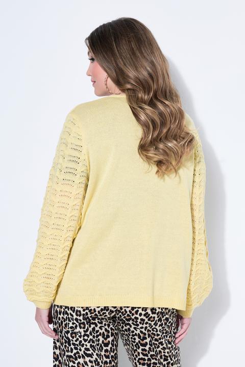 Produktbild Miamoda Strickjacke, Komfort Fit, Glitzerstrick, Ballon-Langarm (54, 56)